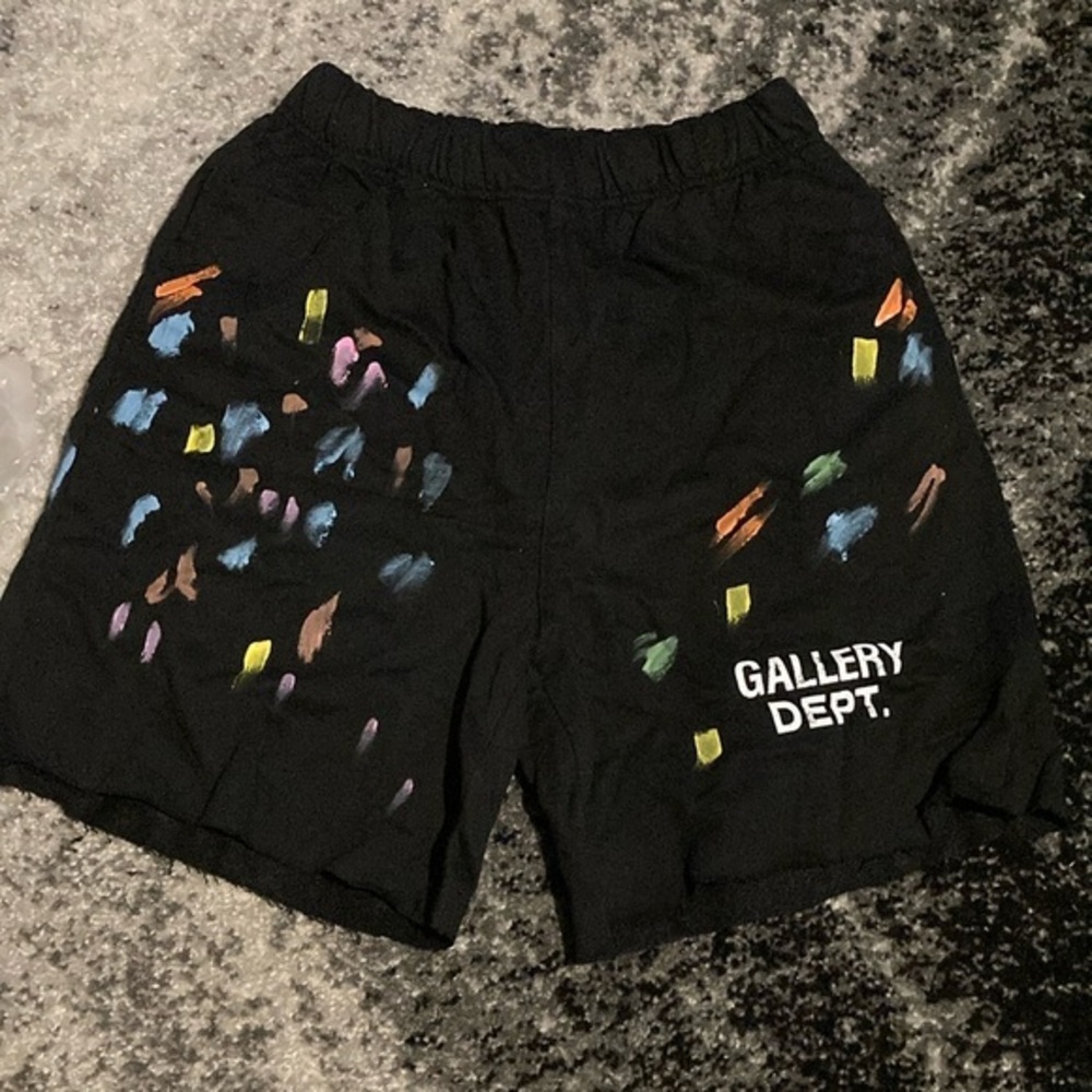 Gallery Dept Painted Black Flared Shorts Men’s size Large